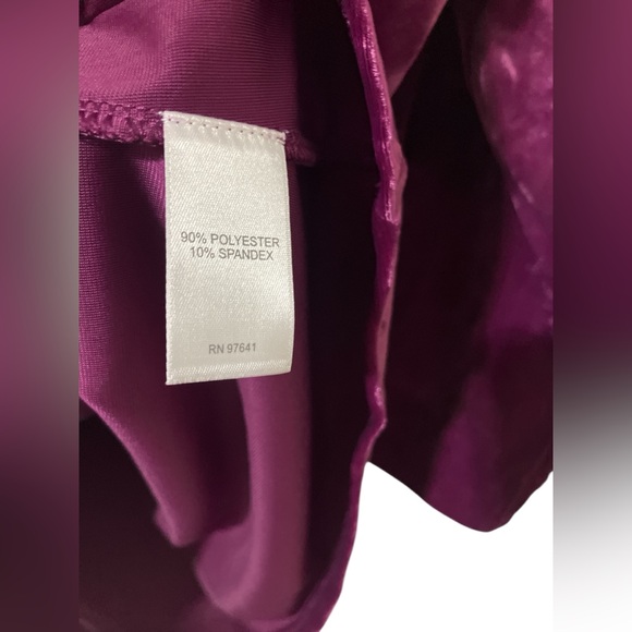 J Jill New with Tags Crushed Velvet Top Size L Holiday Raspberry Pink Purple - Picture 5 of 5